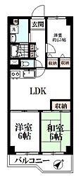 日商岩井亀戸マンション 3LDKの間取図画像
