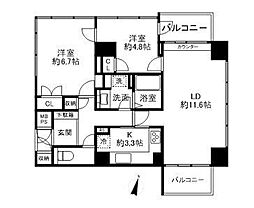 グランドメゾン南阿佐ヶ谷 1LDKの間取図画像