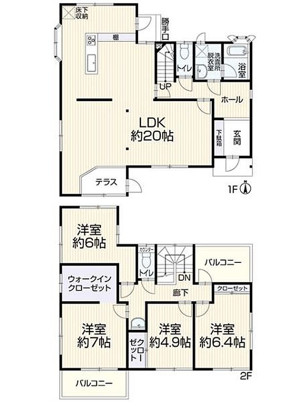 四日市市松本4丁目　再生住宅(4LDK)の間取り