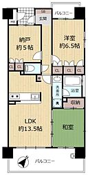 プレステージ枚方エルジオン 2SLDKの間取図画像