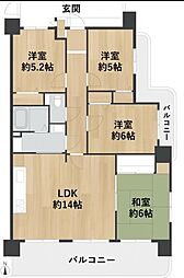 ランフォルセ香里園2番館 4LDKの間取図画像