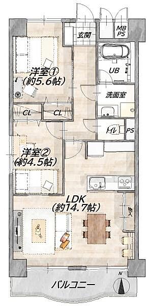 こちらはプラン図となる為、変更になる可能性がございます。