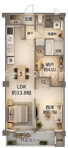 間取りを拡大表示