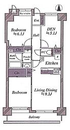 ライオンズマンション町屋第3 2LDKの間取り