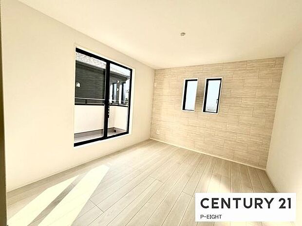 バルコニーに面している明るい部屋です!