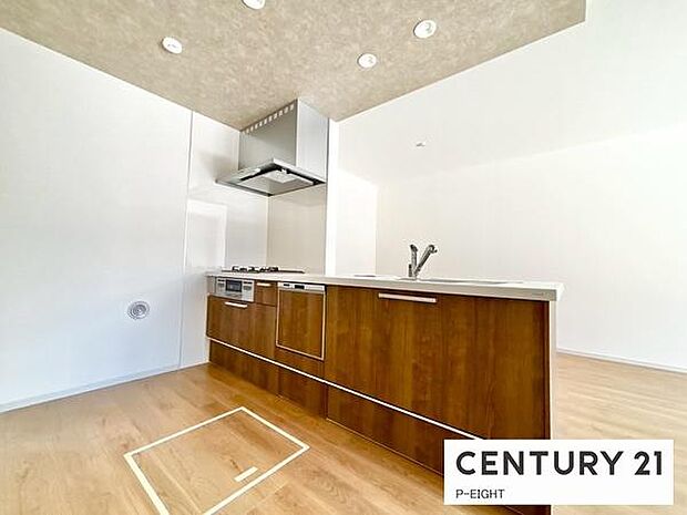 料理をしながらリビングを見渡せるつくりで、料理中も家族との会話がはずみます。