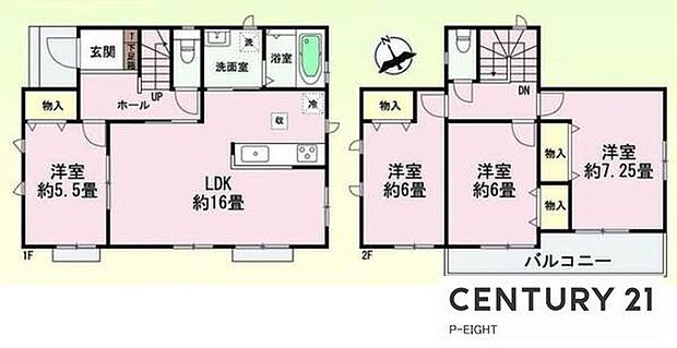 LDK続き間のお部屋で広々リビング！！全居室収納ありの収納豊富な間取り！