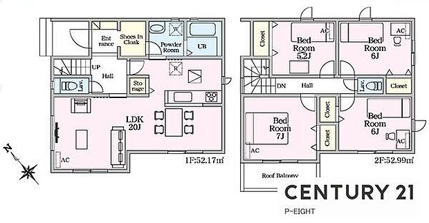 LDK20帖！！全居室収納ありの収納豊富な間取り！