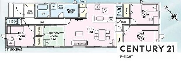 数の少ない収納豊富な平家のプラン!