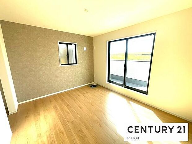 バルコニーに面している明るい部屋です!