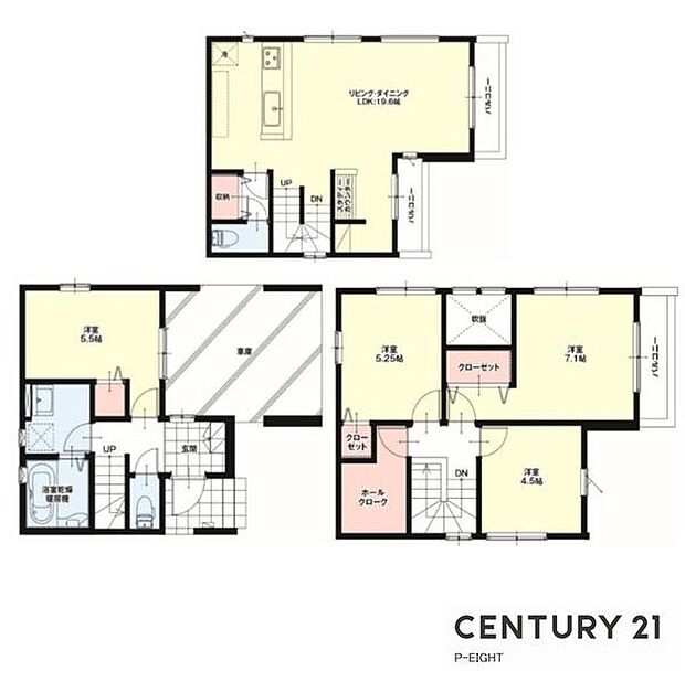 4LDK！各部屋収納で収納豊富な間取り！