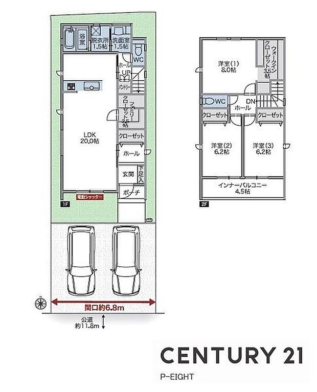 3LDK!収納豊富な間取り!