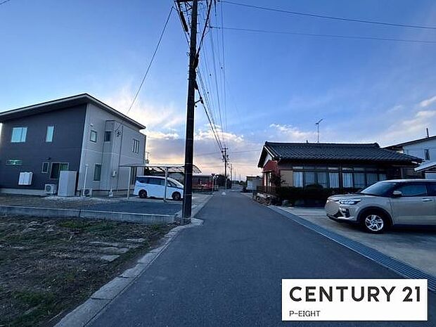 交通量の少ない道路です！