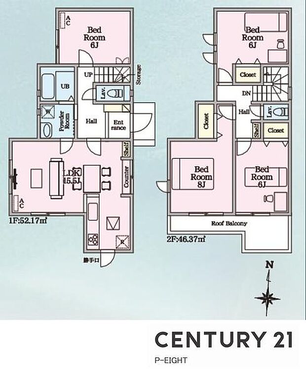 4LDK！子育てや来客時に便利な洋室、陽当り良好な南向きバルコニーあり！