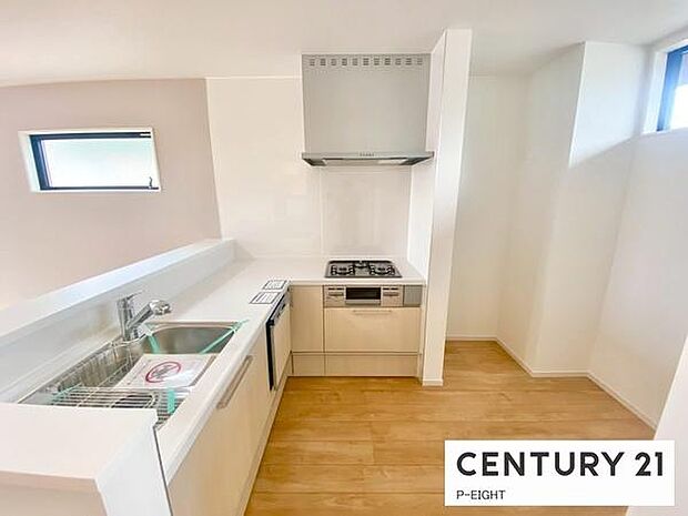 料理をしながらリビングを見渡せるつくりで、料理中も家族との会話がはずみます。