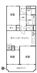 ユニーブルマンション飛騨 3LDKの間取図画像