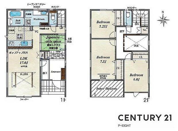 DK17.0帖！子育てや来客時に便利な畳コーナー、自転車やキャンプ用品の保管にも便利なマルチエントランスあり！