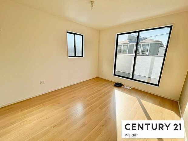 バルコニーに面している明るい部屋です!