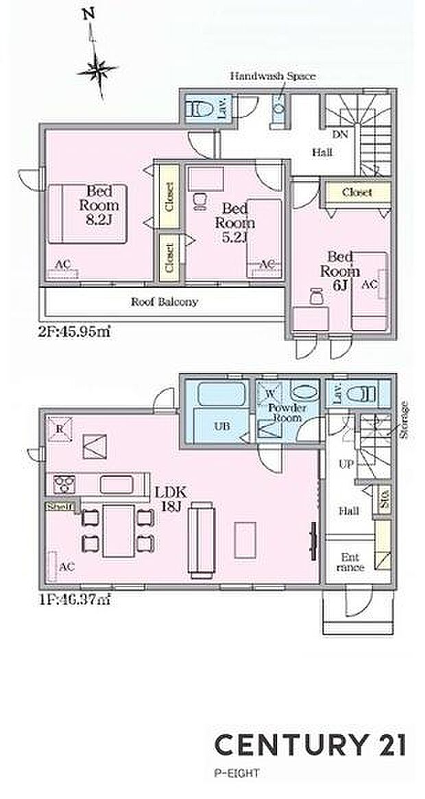 陽当り良好な南西向きバルコニー！すべての洋室にそれぞれ収納スペース付きの収納豊富な間取り！
