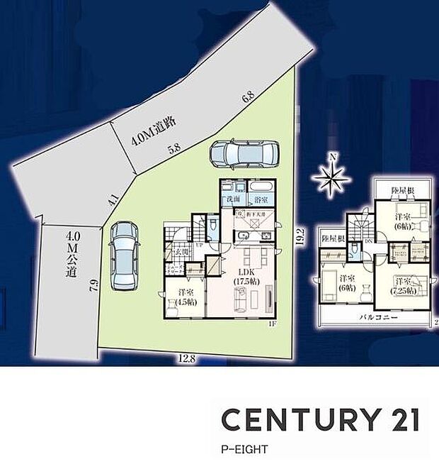 玄関にシューズクロークあり！ウォークインクローゼット付きの収納豊富な間取り！陽当り良好な南向きワイドバルコニー！