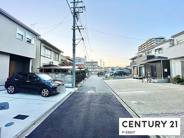 交通量の少ない道路です！