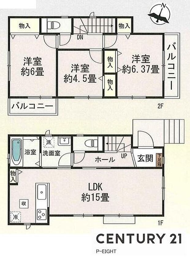 全居室南向きで陽当り良好！3LDK！収納豊富な間取り！