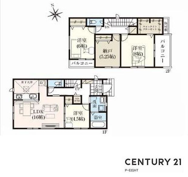 LDK16帖!WIC付きの収納豊富な間取り!