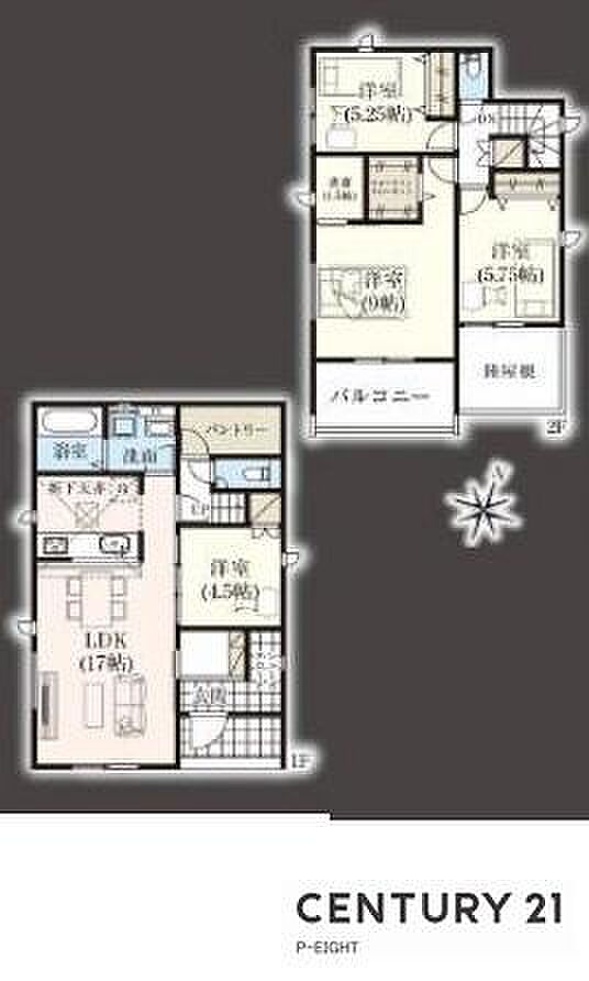 LDK17帖！書斎、SIC、WIC付きの収納豊富な間取り！