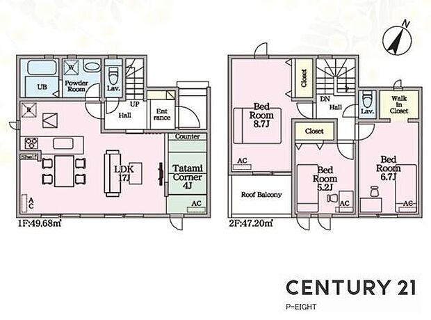並列2台駐車可！ ＬDK17帖！便利なリビング横畳コーナーあり！ 陽当り良好な南向きバルコニー！ 全居室に収納スペースあり！収納豊富な間取り！