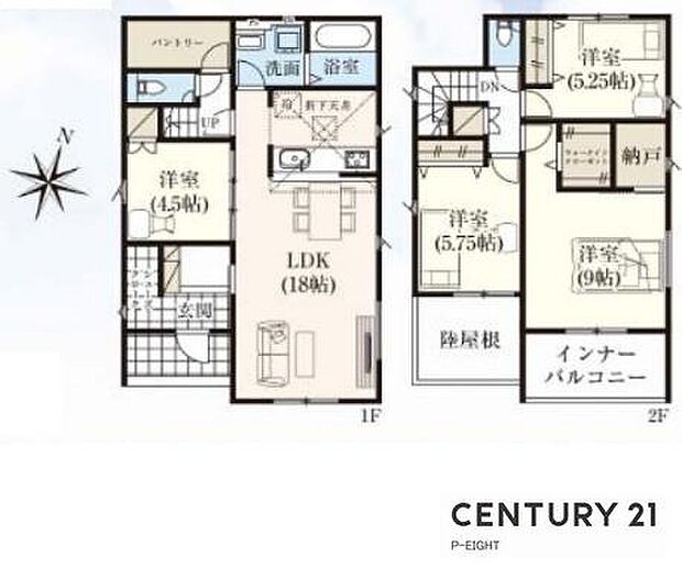 陽当り良好な南向きバルコニー!収納豊富な間取り!