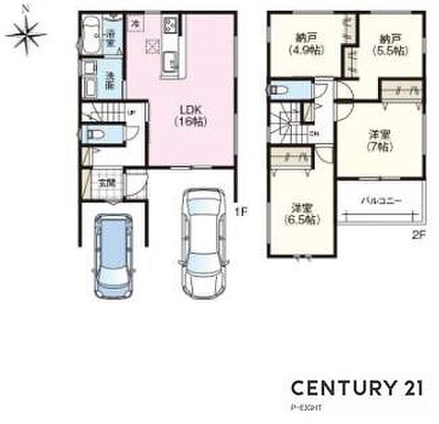 全居室に収納スペースあり！収納豊富な間取り！