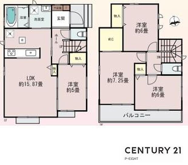 全居室に収納スペースあり！収納豊富な間取り！