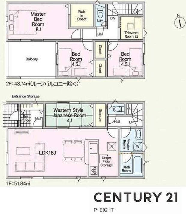 LDK18.0帖！テレワークルーム、WICありの収納豊富な間取り！