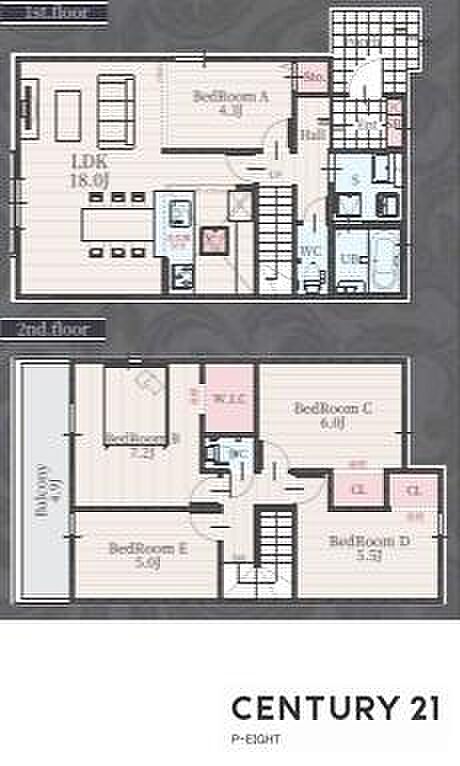 並列3台駐車可!LDK18帖!便利なリビング横洋室あり!陽当り良好な南向きバルコニー!収納豊富な間取り!
