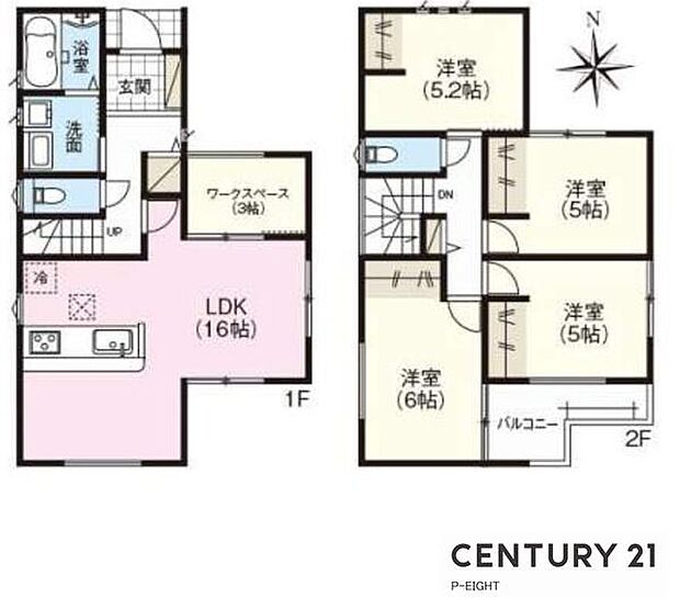 広々LDK16帖！収納豊富な間取り！