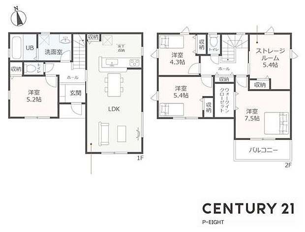 WICありの収納豊富な間取り！