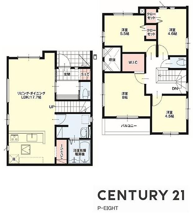 ウォークインクローゼットありの収納豊富な間取り!