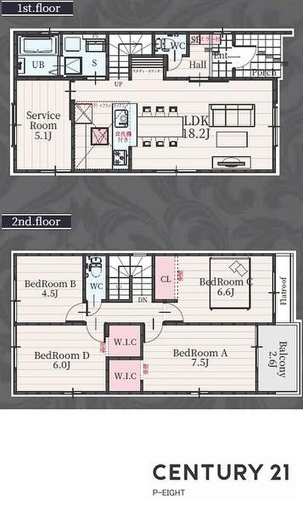 ウォークインクローゼットありの収納豊富な間取り！