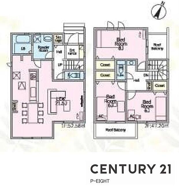 LDK20帖以上！収納豊富な間取り！