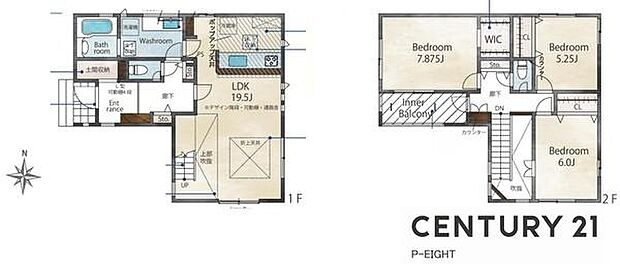 LDK19.5帖！収納豊富な間取り！