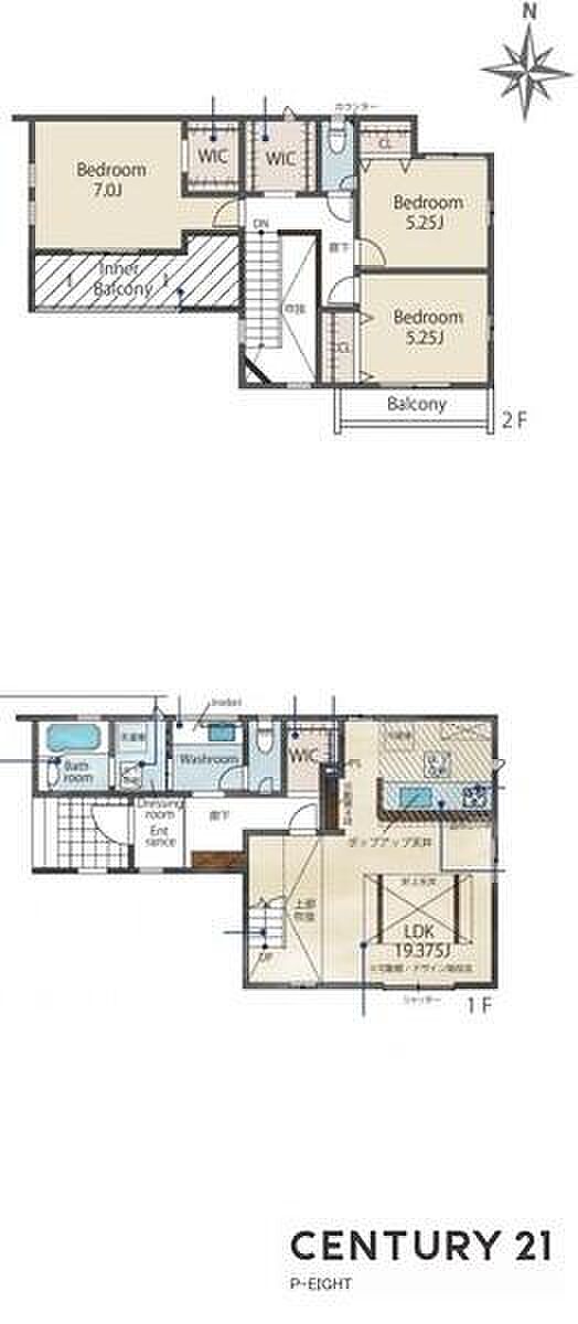 ウォークインクローゼットありの収納豊富な間取り！