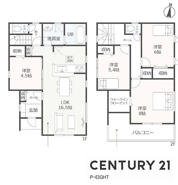 LDK16帖！収納豊富な間取り！