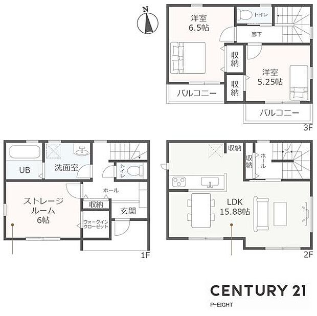 LDK15.88帖！収納豊富な間取り！