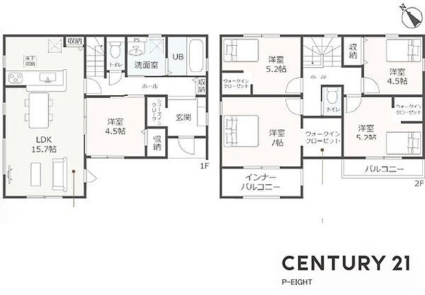 WICありの収納豊富な間取り！