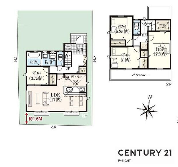 LDK17帖！収納豊富な間取り！