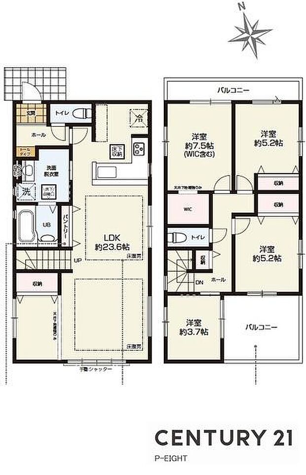 WICありの収納豊富な間取り！