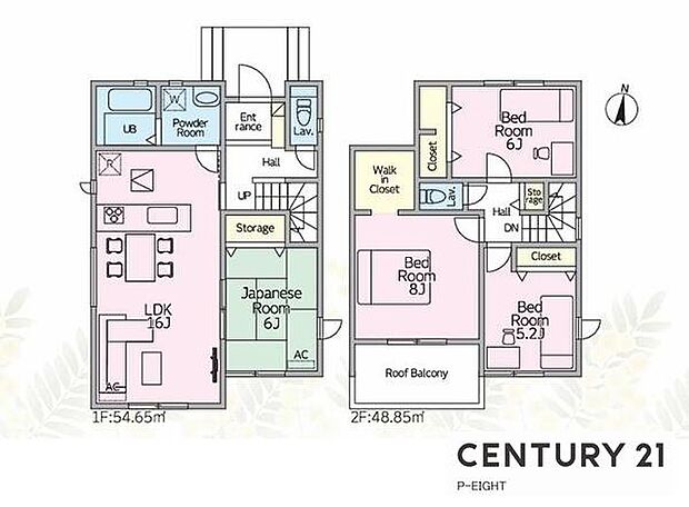 LDK16帖！来客時にも子育てにも嬉しい続き間の和室あり！収納豊富な間取り！