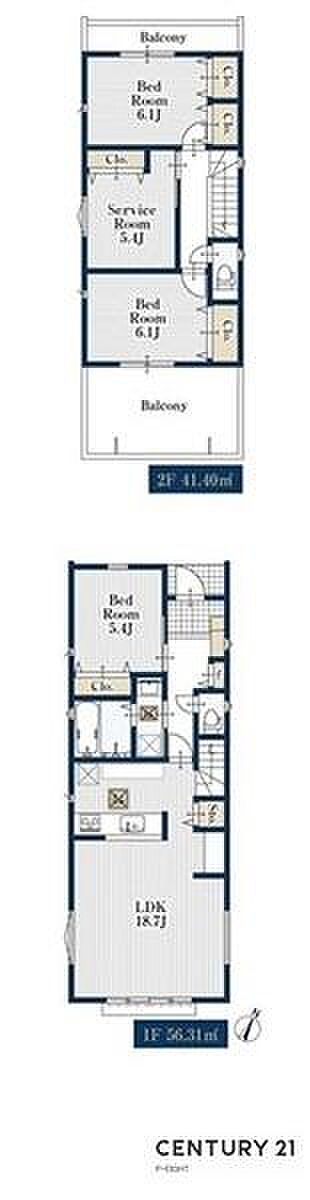 LDK18.7帖！収納豊富な間取り！