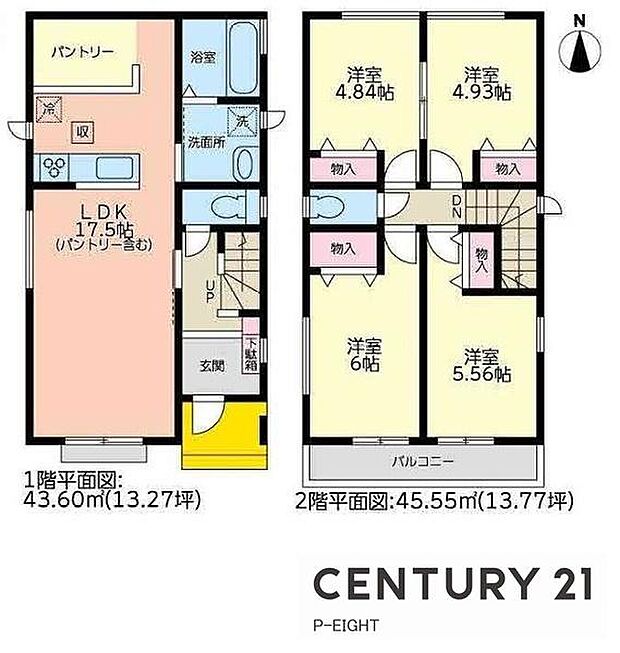 LDK17.5帖！収納豊富な間取り！