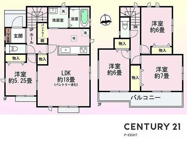 LDK18帖！収納豊富な間取り！